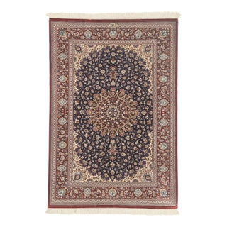 Vintage Persian Qum Rug, 03'04 X 04'10 For Sale