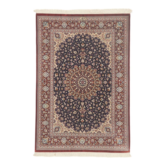 Vintage Persian Qum Rug, 03'04 X 04'10 For Sale