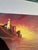 Textile 1990s Lighthouse and Sunset Seascape Painting on Canvas For Sale - Image 7 of 8