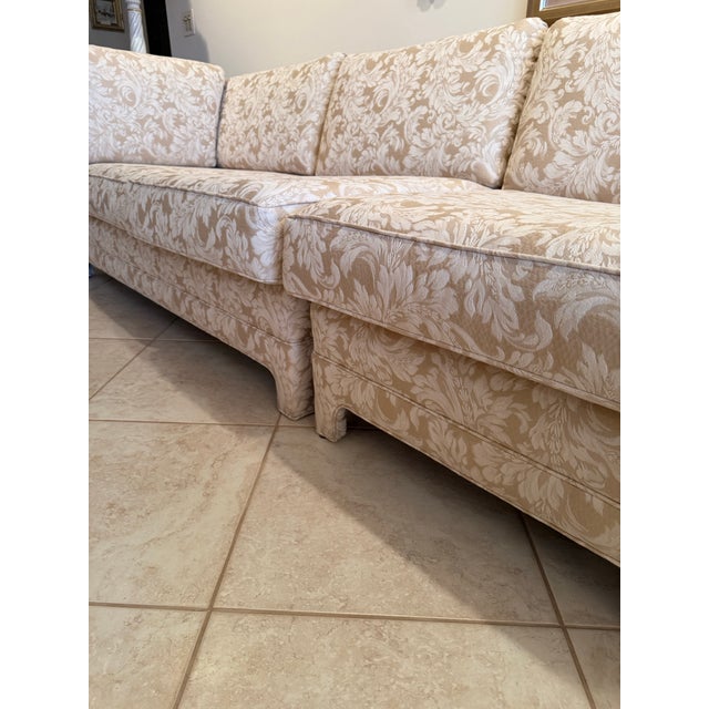 1980s Milo Baughman Style Neutral Parsons Sectional For Sale In Chicago - Image 6 of 11