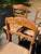 Set of four Tell City dining chairs. Excellent solid condition with original finish. c.1940's. Distinctive acorn and leaf...
