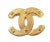 Chanel Chanel Vintage Gold Plated Matte Mini CC Large Brooch For Sale - Image 4 of 4