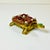 1960s Vintage Art Deco Coastal Hollywood Regency Bejeweled Brass Turtle Box For Sale - Image 9 of 18