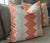 Contemporary Contemporary Thibaut “Dhara Stripe” in Orange Pillows- a Pair For Sale - Image 3 of 5