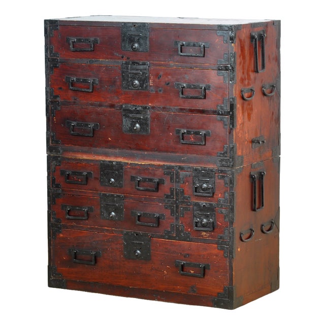 Japanese Tansu Chest of Drawers, 1890 For Sale