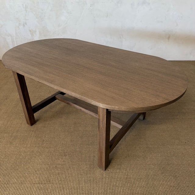 Wood Amber White Oak Dining Table in Montana Brown Finish For Sale - Image 7 of 12