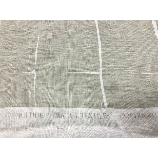 Beautiful designer fabric, Riptide by Raoul Textile in Seafoam. 100% Belgian linen. Measures 50" wide not including the...