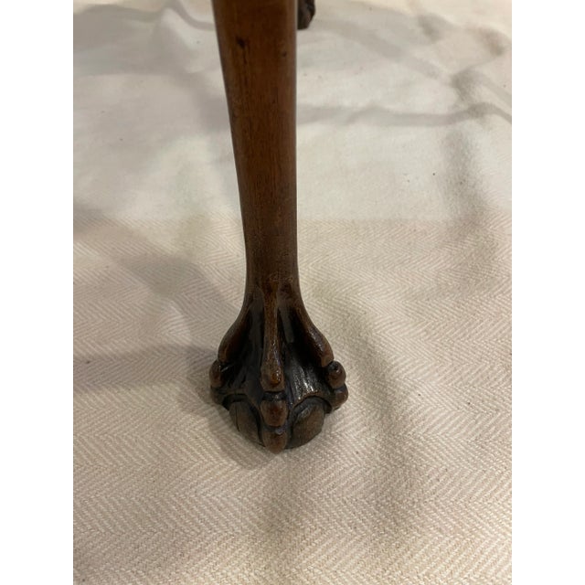 Late 20th Century Mahogany Ball and Claw Footed Irish George 2nd Style Parlor Table For Sale - Image 4 of 11