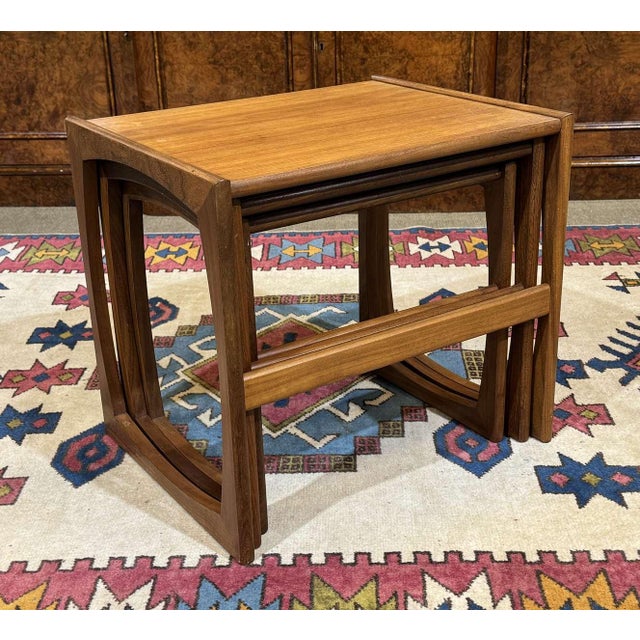 English Nesting Tables in Teak from G-Plan, 1970s, Set of 3 For Sale - Image 10 of 12