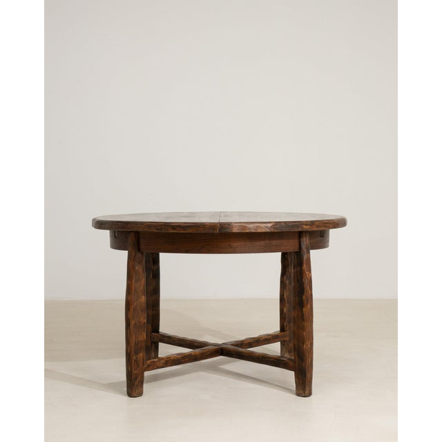 Mid 20th Century France Brown Wood Dining Table For Sale - Image 11 of 11