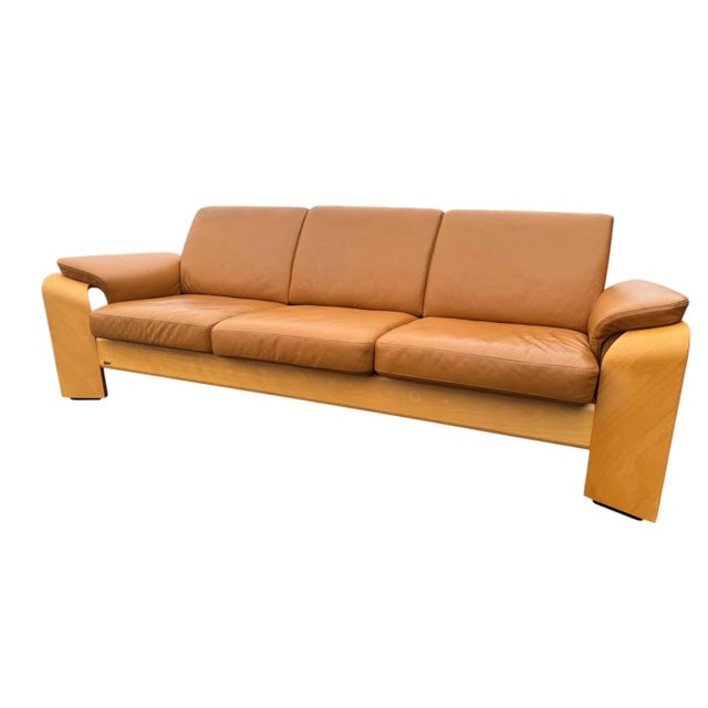 Ekornes Stressless Pegasus 3 Seat Sofa For Sale In Los Angeles - Image 6 of 8