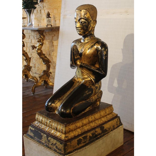 Large Bronze Monk, 18th-Century, Thailand For Sale - Image 13 of 15