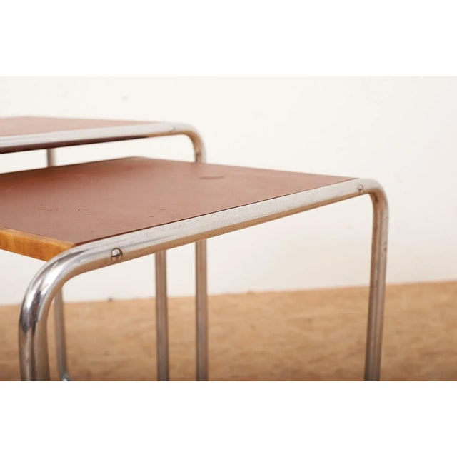 Bauhaus B9 Nesting Tables by Marcel Breuer, Set of 3 For Sale - Image 6 of 13