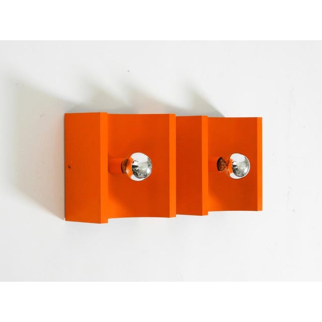 A rare pair of original 1960s space age metal wall lamps. designed by klaus hempel for kaiser leuchten. Made in germany. a...