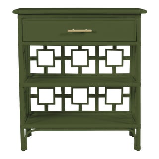 David Francis Furniture for Chairish Soba End Table, Windsor Green For Sale