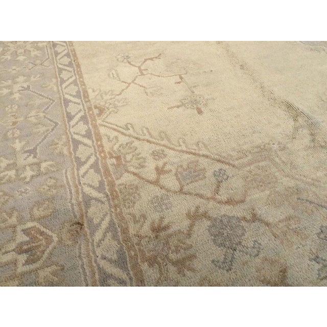Rustic Galerie Shabab Collection Early 20th Century Turkish Oushak Room Size Carpet For Sale - Image 3 of 7