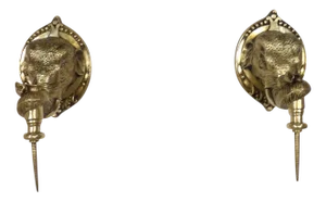 Regency Wall Bronze Elephant Candleholders, Early 20th Century, Set of 2