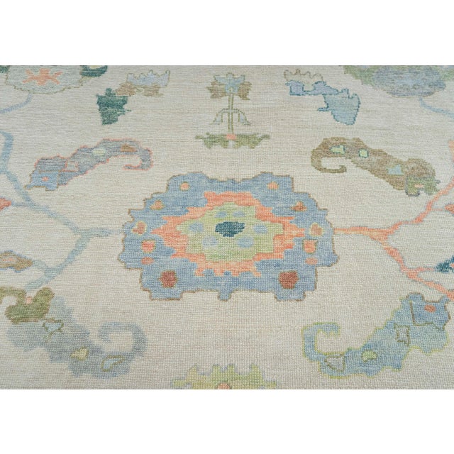 Turkish Oushak Square Rug 9'10" x 10'10" #20434 For Sale - Image 4 of 8