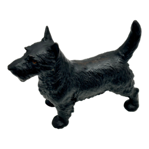 Very Nice Vintage Hubley Manufacturing Co. Cast Iron Standing Scottish Terrier - Scottie Dog Doorstop - Circa 1930s