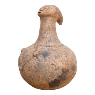 Antique Mangbetu Anthropomorphic Terracotta Vessel For Sale