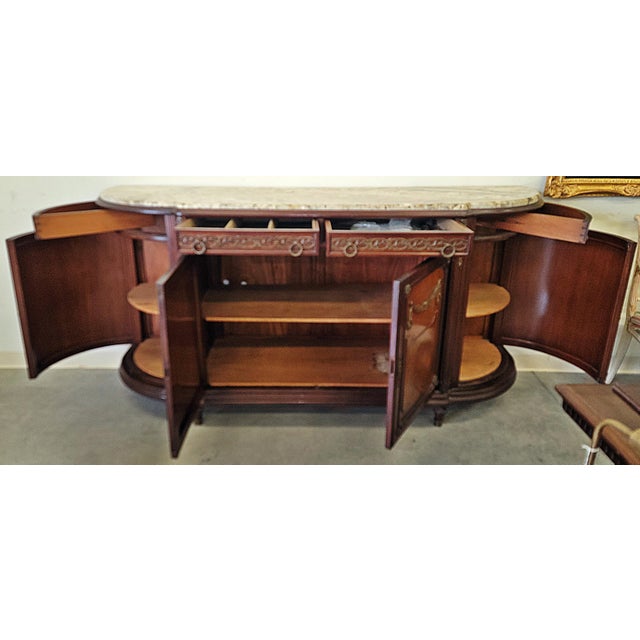 19th Century French Louis XVI Style Buffet Enfilade Server For Sale In West Palm - Image 6 of 10