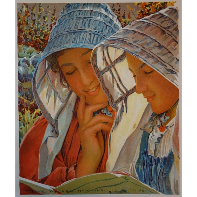 Louis Welden Hawkins Readers, 1897 Lithograph Original coloured lithograph on fine vellum paper measuring 40 x 31 cm....