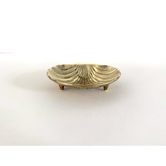 Metal Mid Century Footed Solid Brass Shell Catchall - Glo-Mar Artworks For Sale - Image 7 of 10