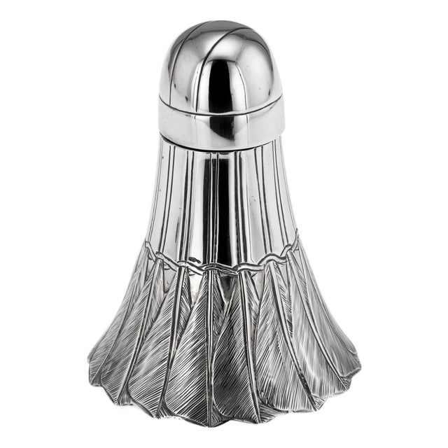 Vintage English Silver Novelty Shuttlecock Inkwell, 1928 For Sale