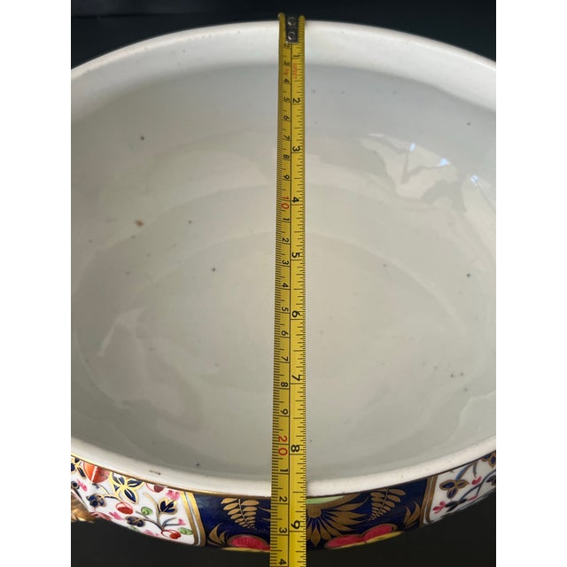 English Antique Royal Crown Derby English Emari Tureen Centerpiece For Sale - Image 3 of 12