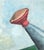 Mid century gardener's still life of watering can and terracotta pot by San Francisco, California artist Eleanor Perry...