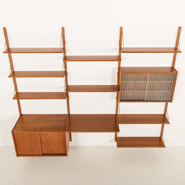 Brown Preben Sorensen PS System Teak Wall Unit from Randers Møbelfabrik, Denmark, 1960s For Sale - Image 8 of 16