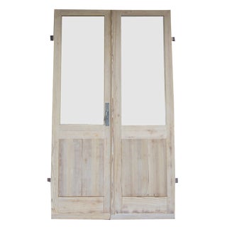Antique Double Door in Pine, 1890s For Sale