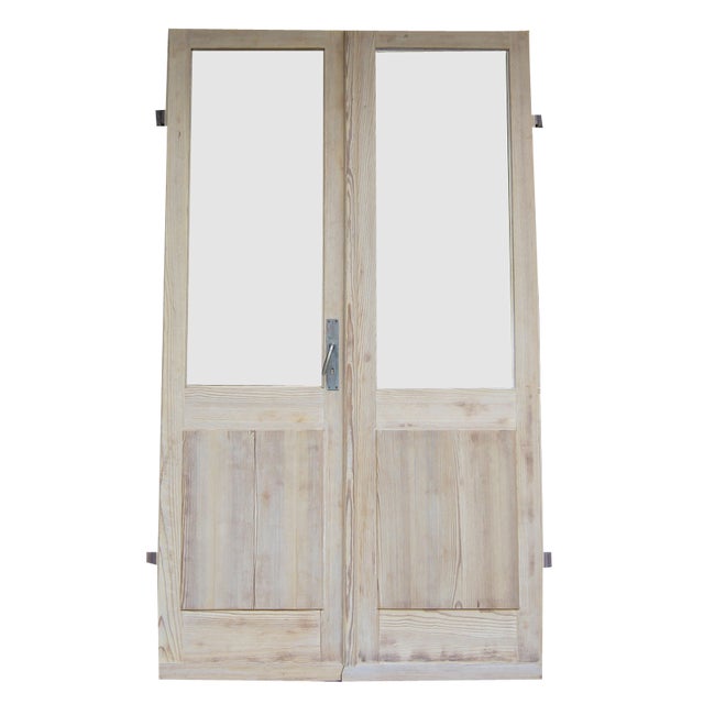 Antique Double Door in Pine, 1890s For Sale