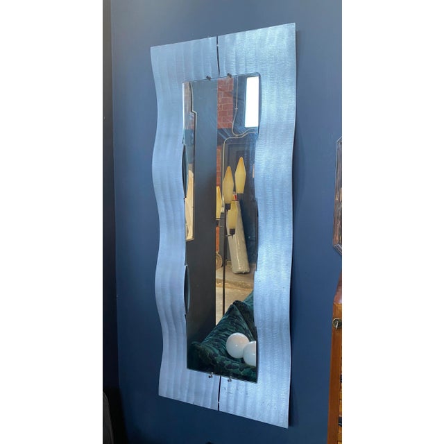 1970 Mid Century Wall Mirror by Lorenzo Burchiellaro, Italy For Sale - Image 9 of 9