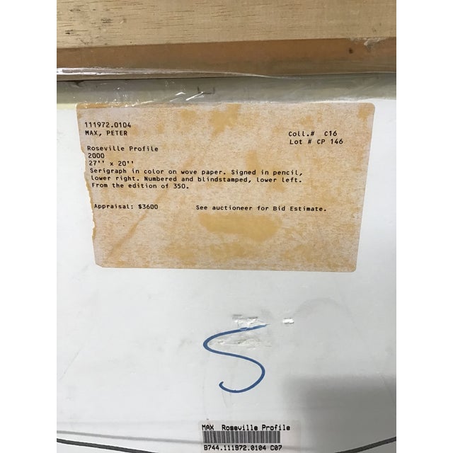 2000 - 2009 This Is a Framed, Signed and Numbered Serigraph Artwork Titled "Roseville Profile" by the Celebrated German-American Pop Artist Peter Max. For Sale - Image 5 of 8