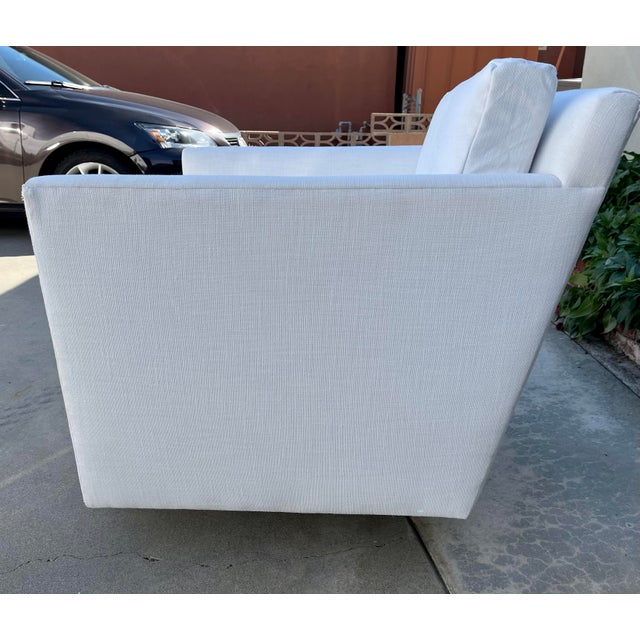 Restoration Hardware Oliver Track Arm Swivel Chair Chairish