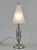 Art Deco 1920s French Art Deco Muller Freres Frosted Glass & Nickeled Bronze Table Lamp For Sale - Image 3 of 12