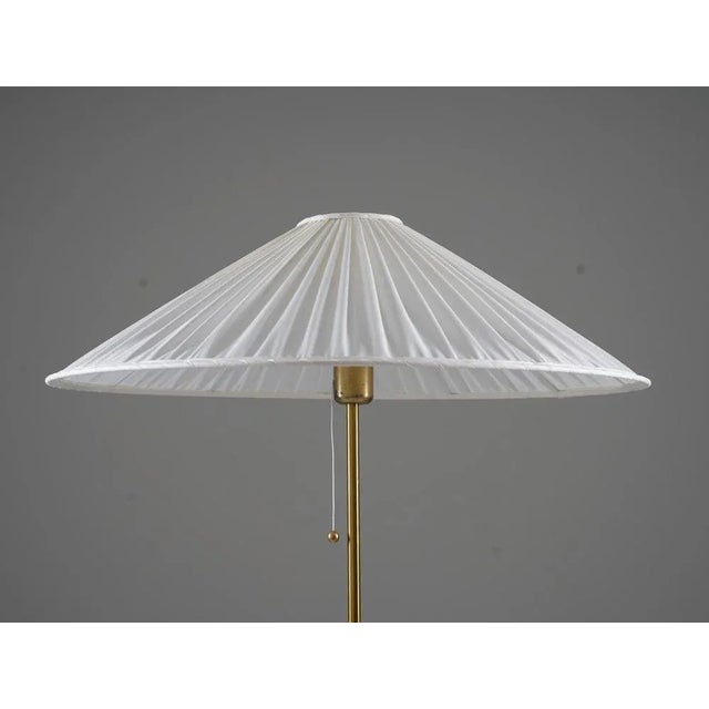 1960s Mid-Century Floor Lamp in Brass and Wood from Falkenbergs Belysning, Sweden, 1960s For Sale - Image 5 of 9