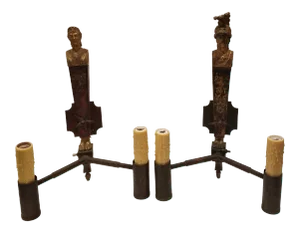 Early 19th Century Two French Empire Tole Wall Sconces