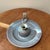 This vintage studio pottery stoneware glazed candle holder with an attached drip plate is a unique and handmade piece of...