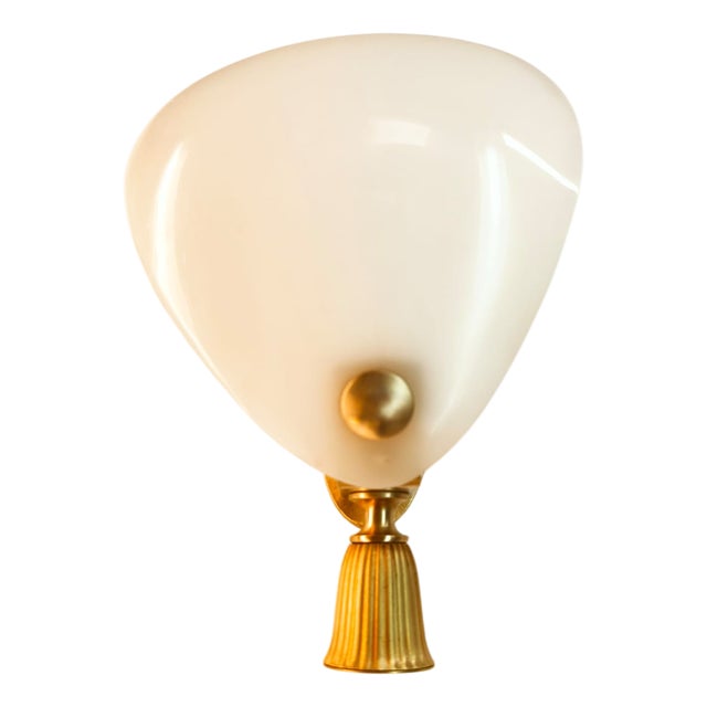Italian Brass Wall Light For Sale
