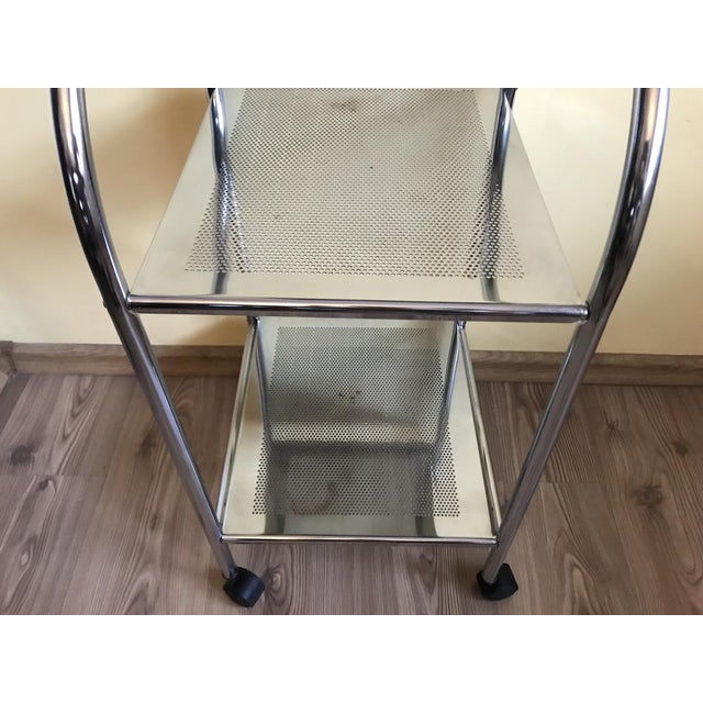 Fully Chrome Bar Table on Wheels, 1970s For Sale - Image 14 of 18