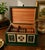 Vintage Golf Motif Cedar Desktop Tabletop Humidor Storage For Sale - Image 4 of 9