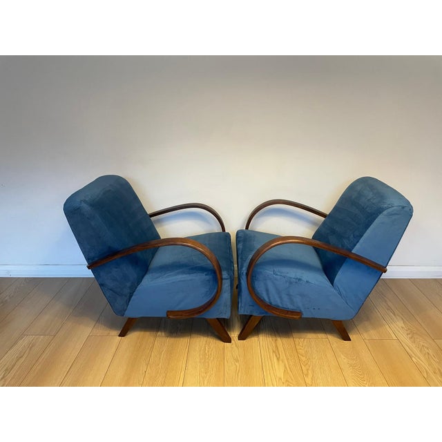 Set of Armchairs attributed to Jendrich Halabala for Up Závody, Former Czechoslovakia, 1950s For Sale - Image 6 of 9