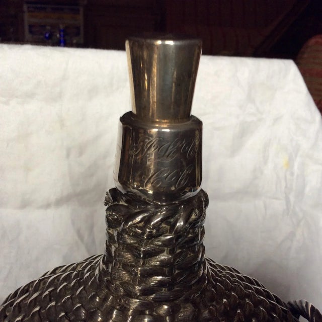 Metal Gorham Sterling Silver Overlay Basket Jug For Sale - Image 7 of 10