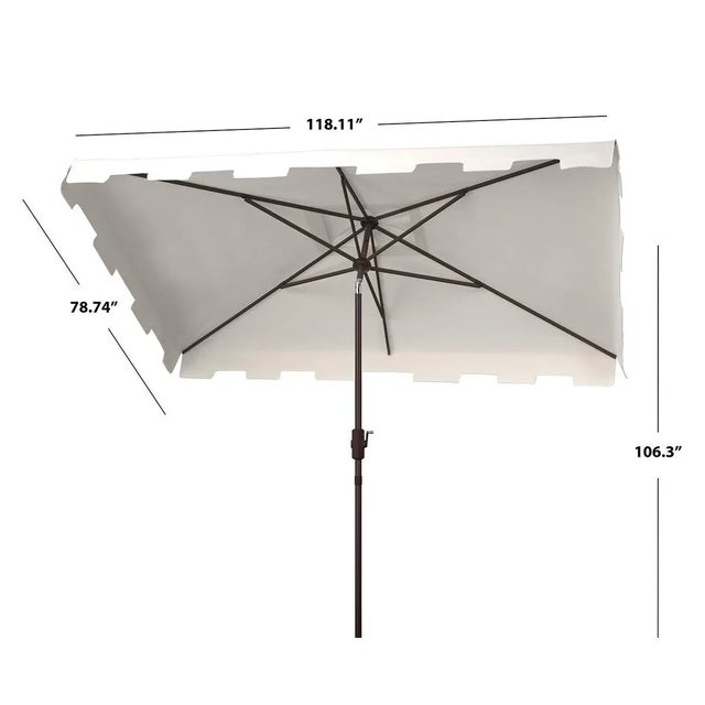 Contemporary Zimmerman 6.5x10 Rectangle Umbrella - White For Sale - Image 3 of 3