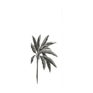 36" * H96" * 2ps, Hand-Painted Retro Grey Tone Manor Fountain Wall Mural, Vintage Chinoiserie Neoclassical Landscape Wall Cloth For Sale