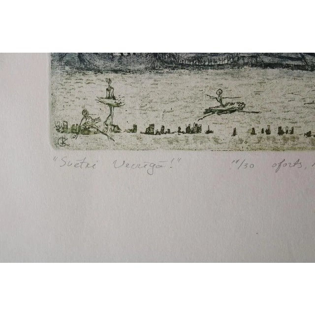 Paper Jekaterina Gryazeva, Holiday in Old Town, Etching For Sale - Image 7 of 9