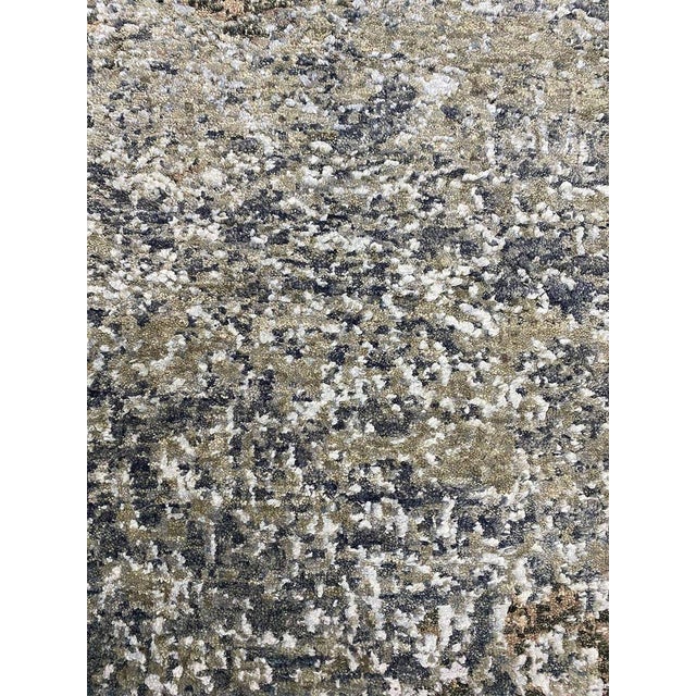 Gray Handwoven Modern Abstract Area Rug 4x6 For Sale - Image 8 of 10