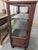 Brown Antique Mission Oak Showcase Store Display Cabinet Bookcase With Sliding Doors For Sale - Image 8 of 18